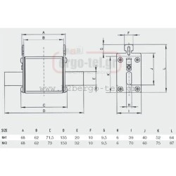 Μαχαιρωτό φυσίγγιο NH3 τύπος:373435 250A 1000VDC 30KA για φωτοβολταϊκά συστήματα