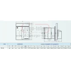 Διακόπτης περιστροφικός (έκκεντρου) PS2510U τριφασικός με εντολή 0-1 3Χ25Α RK