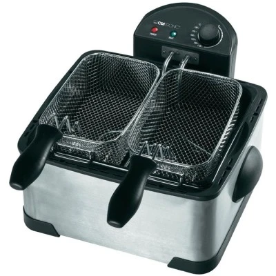 Ανοξείδωτη διπλή φριτέζα 4L CL FR 3195 2000W 230V 50Hz με ρυθμιζόμενος θερμοστάτης έως 190° C Ανοξείδωτη διπλή φριτέζα 4L CL FR 3195 2000W 230V 50Hz με ρυθμιζόμενος θερμοστάτης έως 190° C