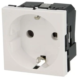 Πρίζα σούκο 2Π+Γ 16A 250V λευκή μη στεγανή IP20