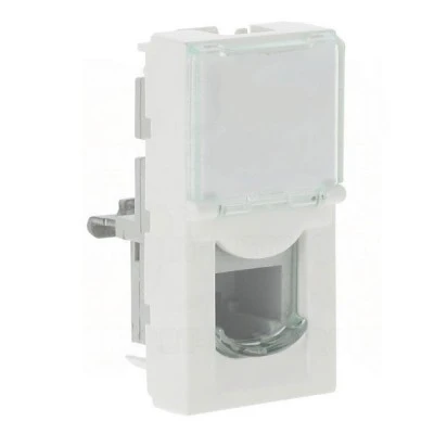 Μηχανισμός πρίζας Legrand Mosaic RJ11 4 επαφών 1 στοιχείου λευκό