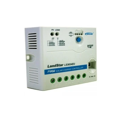 Ρυθμιστής φόρτισης EPSOLAR LS3024EU PWM 30Α 12/24V για φωτοβολταϊκές εγκαταστάσεις