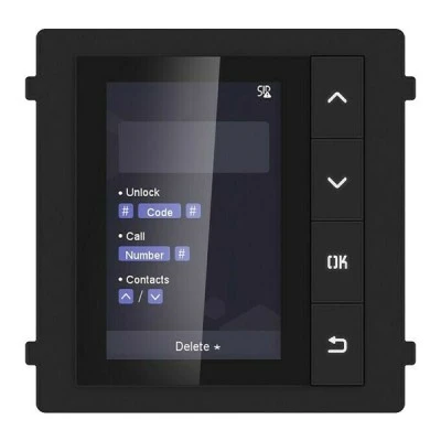 Display module Hikvision DS-KD-DIS για modular μπουτονιέρα εισόδου Intercom, με φωτιζόμενη οθόνη LCD 3.5’'
