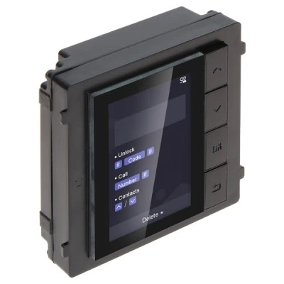 Display module Hikvision DS-KD-DIS για modular μπουτονιέρα εισόδου Intercom, με φωτιζόμενη οθόνη LCD 3.5’'