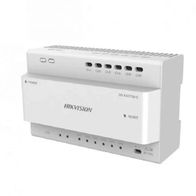Συγκεντρωτής δεδομένων Hikvision DS-KAD706-S 2 καλωδίων για Modular IP Video Intercom 2 καλωδίων με τροφοδοσία 24VDC