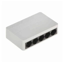 Ethernet Switch plug & play Hikvision DS-3E0105D-E 5 x 10/100 1 Gbps backplane, πλαστικό περίβλημα, επιτραπέζια ή επίτοιχη τοποθέτηση