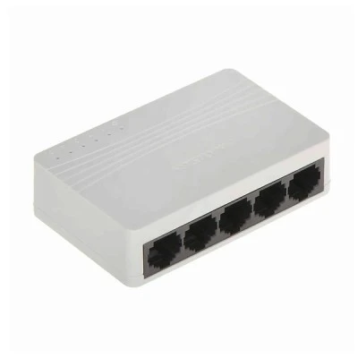 Ethernet Switch plug & play Hikvision DS-3E0105D-E 5 x 10/100 1 Gbps backplane, πλαστικό περίβλημα, επιτραπέζια ή επίτοιχη τοποθέτηση
