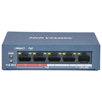 Layer 2 unmanaged 5 port Switch, 4 x 100 PoE+ 30W (συνολικά 35W max για όλες τις πόρτες) + 1 x UPLINK 100 250m 