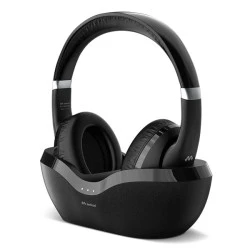 Ασύρματα ακουστικά τηλεόρασης Μeliconi  με Bluetooth και βάση φόρτισης σε μαύρο χρώμα