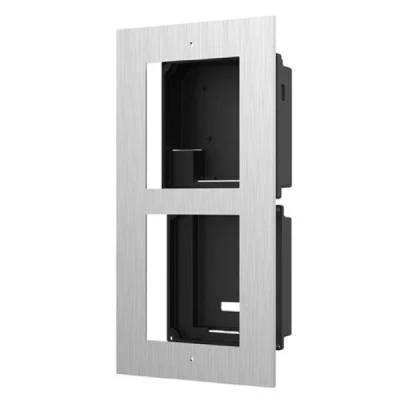 Βάση HIKVISION DS-KD-ACF2/S για χωνευτή τοποθέτηση 2 modules της μπουτονιέρας εισόδου Intercom Stainless Steel