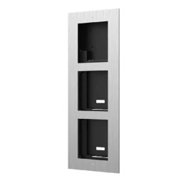 Βάση Hikvision DS-KD-ACF3/S  για χωνευτή τοποθέτηση 3 modules της μπουτονιέρας εισόδου Intercom Stainless Steel