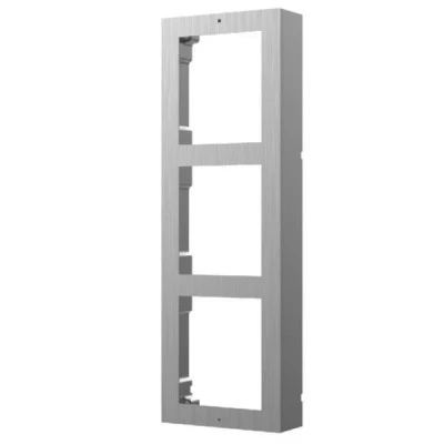 Βάση Hikvision DS-KD-ACW3/S για επίτοιχη τοποθέτηση 3 modules της μπουτονιέρας εισόδου Intercom Stainless Steel