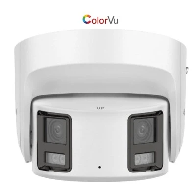 Δικτυακή κάμερα Turret Hikvision 8MP ColorVu πανοραμικής θέασης 180° 2 αισθητήρια 4MP και 2 φακούς 4mm