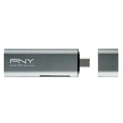 USB-C card reader PNY R-TC-UA-3N1E01-RB για κάρτες MicroSD & SD με υποδοχή USB A