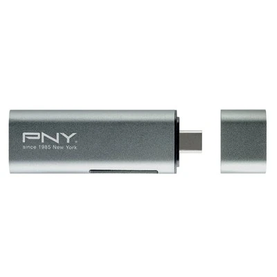 USB-C card reader PNY R-TC-UA-3N1E01-RB για κάρτες MicroSD & SD με υποδοχή USB A