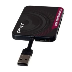 Card Reader USB 3.0 PNY FLASHREAD-HIGPER-BX με ενσωματωμένο καλώδιο USB 2.0