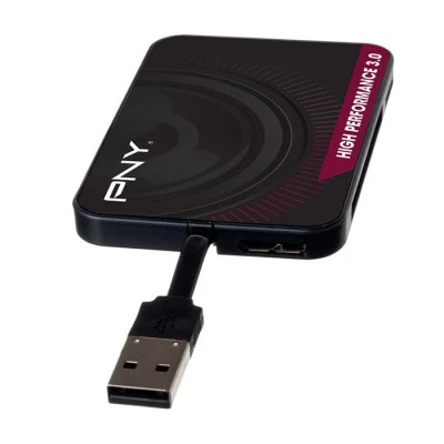 Card Reader USB 3.0 PNY FLASHREAD-HIGPER-BX με ενσωματωμένο καλώδιο USB 2.0