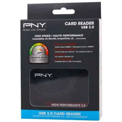 Card Reader USB 3.0 PNY FLASHREAD-HIGPER-BX με ενσωματωμένο καλώδιο USB 2.0