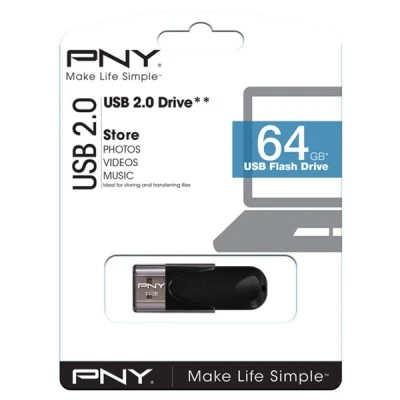 Stick USB PNY FD64GATT4-EF 64GB 2.0 64GB με ταχύτητα εγγραφής έως και 8MB/s Stick USB PNY FD64GATT4-EF 64GB 2.0 64GB με ταχύτητα εγγραφής έως και 8MB/s