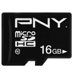 Κάρτα μνήμης microSDHC PNY P-SDU16G10PPL-GE 16GB Class 10 16GB έως & 100 MB/s με αντάπτορα SD