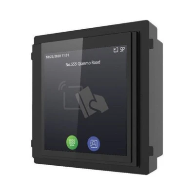 Μονάδα μπουτονιέρας εισόδου touch screen  HIKVISION DS-KD-TDM με οθόνη αφής καρταναγνώστη λίστα επαφών & πληκτρολόγιο αφής