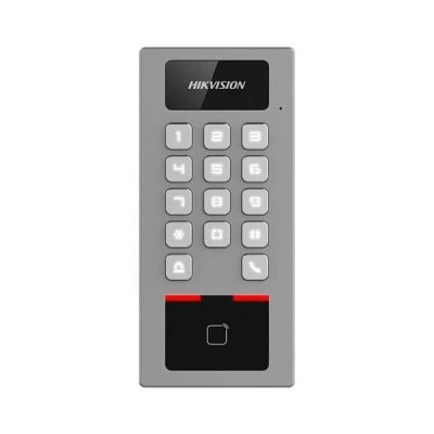 Τερματικό HIKVISION DS-K1T502DBWX-C λειτουργεί σαν access control ή μπουτονιέρα video intercom με κάμερα 2MP