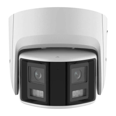 Δικτυακή κάμερα Turret Hikvision 4MP ColorVu πανοραμικής θέασης 180° με 2 αισθητήρια 2MP & 2 φακούς 2.8mm 140×145.6mm