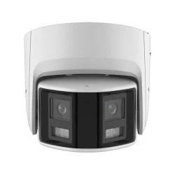 Δικτυακή κάμερα Turret 4MP AcuSense Hikvision πανοραμικής θέασης 180° με 2 φακούς 2.8mm  με ενσωματωμένο μεγάφωνο IP67