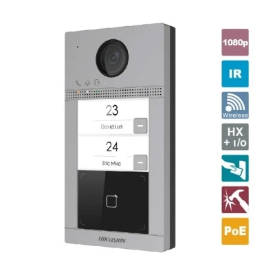 Δικτυακή (IP) μπουτονιέρα εισόδου Hikvision DS-KV8213-WME1(C) για επίτοιχη τοποθέτηση με 2 μπουτόν κλήσης μεταλλικό περίβλημα & έγχρωμη κάμερα Δικτυακή (IP) μπουτονιέρα εισόδου Hikvision DS-KV8213-WME1(C) για επίτοιχη τοποθέτηση με 2 μπουτόν κλήσης μεταλλικό περίβλημα & έγχρωμη κάμερα