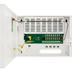 Τροφοδοτικό PULSAR HPSDC-12V8X1A switching σε επίτοιχο μεταλλικό κουτί, από 230VDC σε 12VDC & 7Α 8 εξόδων