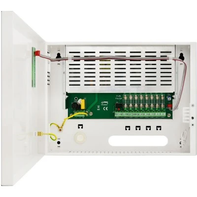 Τροφοδοτικό PULSAR HPSDC-12V8X1A switching σε επίτοιχο μεταλλικό κουτί, από 230VDC σε 12VDC & 7Α 8 εξόδων
