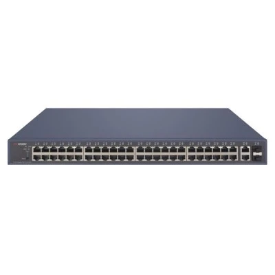 Switch με 48 Θύρες Gigabit (1Gbps) Ethernet Hikvision DS-3E1552P-SI Unmanaged L2 PoE εμβέλεια έως 300m