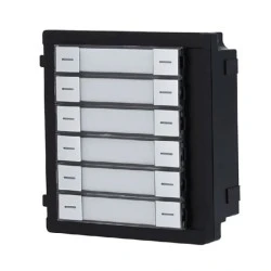 Nametag module Hikvsion DS-KD-K12 2 καλωδίων για modular μπουτονιέρα εισόδου Intercom με 6 διπλά φυσικά μπουτόν κλήσης