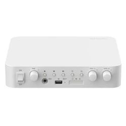 Δικτυακός (IP) ενισχυτής Hikvision DS-QAE1A80G1-VB παρέχει ονομαστική ισχύ 80W και 2 εξόδους constant voltage 100V