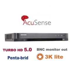 Υβριδικός (penta-brid) καταγραφέας σειρά HQHI HIKVISION με 16 εισόδους HDTVI υποστηρίζει έως 24 IP κάμερες 6MP