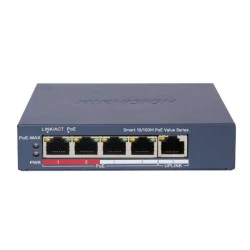 Smart Ethernet 5 port Switch Hikvision DS-3E1105P-EI/M V2  4 θύρες PoE x 100 PoE+ 30W + 1 x UPLINK 100
