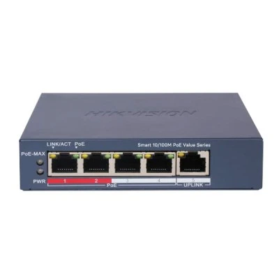 Smart Ethernet 5 port Switch Hikvision DS-3E1105P-EI/M V2 4 θύρες PoE x 100 PoE+ 30W + 1 x UPLINK 100 Smart Ethernet 5 port Switch Hikvision DS-3E1105P-EI/M V2 4 θύρες PoE x 100 PoE+ 30W + 1 x UPLINK 100
