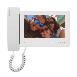 Μόνιτορ θυροτηλεόρασης HIKVISION DS-KH7300EY-WTHE2/White 2 καλωδίων HD Apartment με ακουστικό  WiFi & υποστήριξη Hik-Connect 