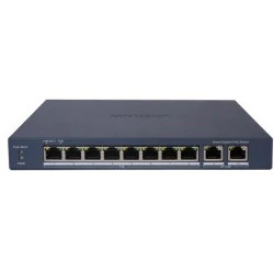 Smart Managed Ethernet Hikvision DS-3E1510P-EIV2 10 port Gigabit Switch, 8 x 1000 PoE+ 30W 