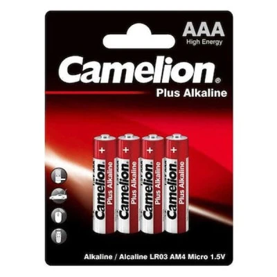 Μπαταρίες αλκαλικές AAA Camelion Plus Alkaline 1.5V LR03BP4 σε συσκευασία 4 τεμαχίων