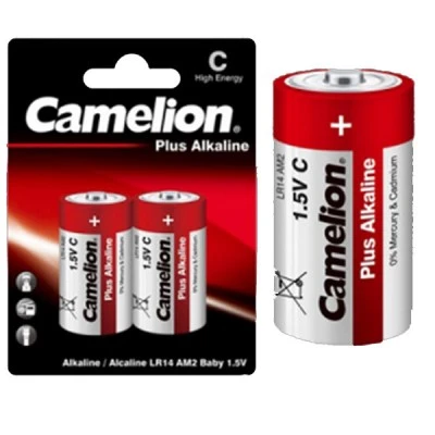 Μπαταρίες αλκαλικές C Camelion Plus Alkaline 1.5V LR14-BP2 σε συσκευασία 2 τεμαχίων