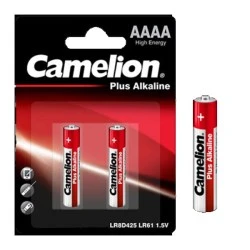 Μπαταρίες αλκαλικές ΑΑΑΑ(LR61) Camelion Plus Alkaline 1.5V συσκευασία σε Blister 2τμχ.
