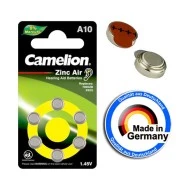 Μπαταρία ακουστικών βαρηκοΐας A10Bp6 CAMELION 1.4V σε blister 6 τεμαχίων