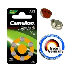 Μπαταρία ακουστικών βαρηκοΐας A13 Camelion 1.4V συσκευασία σε blister 6 τεμαχίων