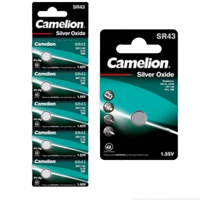 Μπαταρία Camelion Silver Oxide SR43-Bp5 G12/386 1.55V μεγάλης διάρκειας σε blister