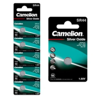 Μπαταρία Silver Oxide SR44 Camelion 1.55V μεγάλης διάρκειας SR44-Bp5 G13/357 κατάλληλη για ρολόγια Μπαταρία Silver Oxide SR44 Camelion 1.55V μεγάλης διάρκειας SR44-Bp5 G13/357 κατάλληλη για ρολόγια