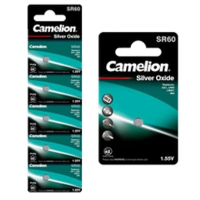 Μπαταρία Silver Oxide SR60 Camelion 1,55V μεγάλης διάρκειας συσκευασία 5 τεμαχίων