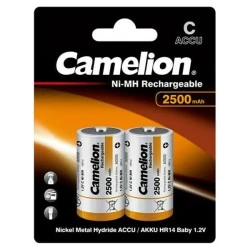 Μπαταρίες επαναφορτιζόμενες C Camelion Ni-MH 1.2V 2500mAh συσκευασία 2 τεμαχίων