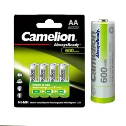 Μπαταρίες επαναφορτιζόμενες AA Camelion Always Ready 1.2V 600 mAh  R06Aa600Mah-Bp4