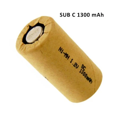 Μπαταρία επαναφορτιζόμενη NI CD 1300mAh SUB C με επίπεδη κορυφή χωρίς λαμάκια κόλλησης Μπαταρία επαναφορτιζόμενη NI CD 1300mAh SUB C με επίπεδη κορυφή χωρίς λαμάκια κόλλησης